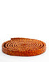 Oval Braided Leather Cord Tan 10mm