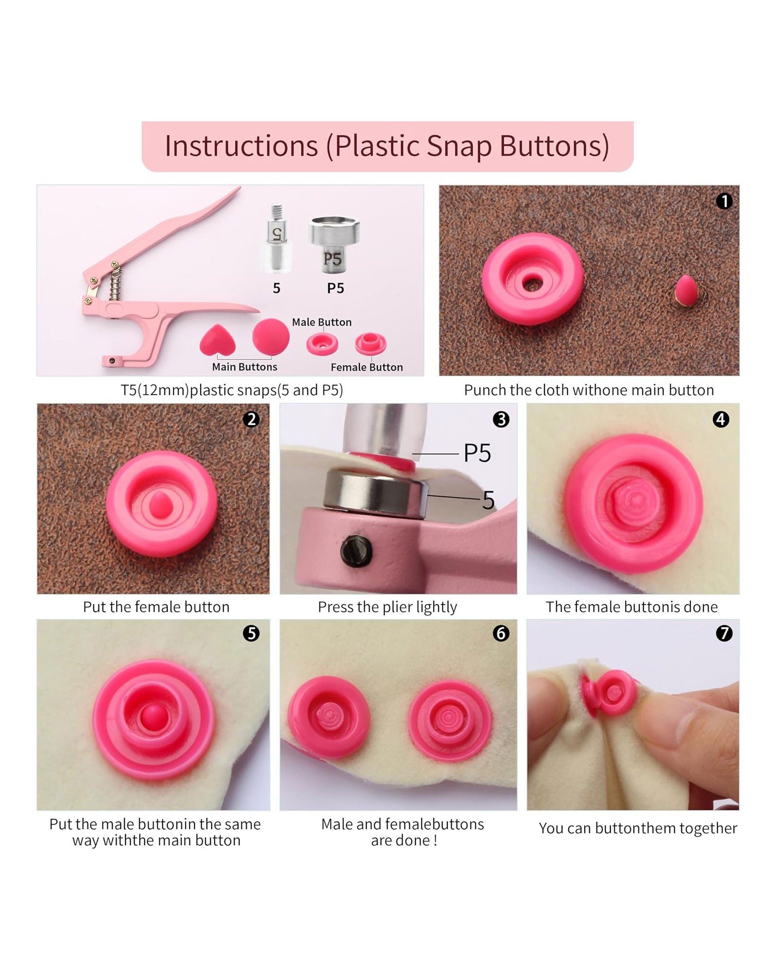 Button Snap Fastener Kit