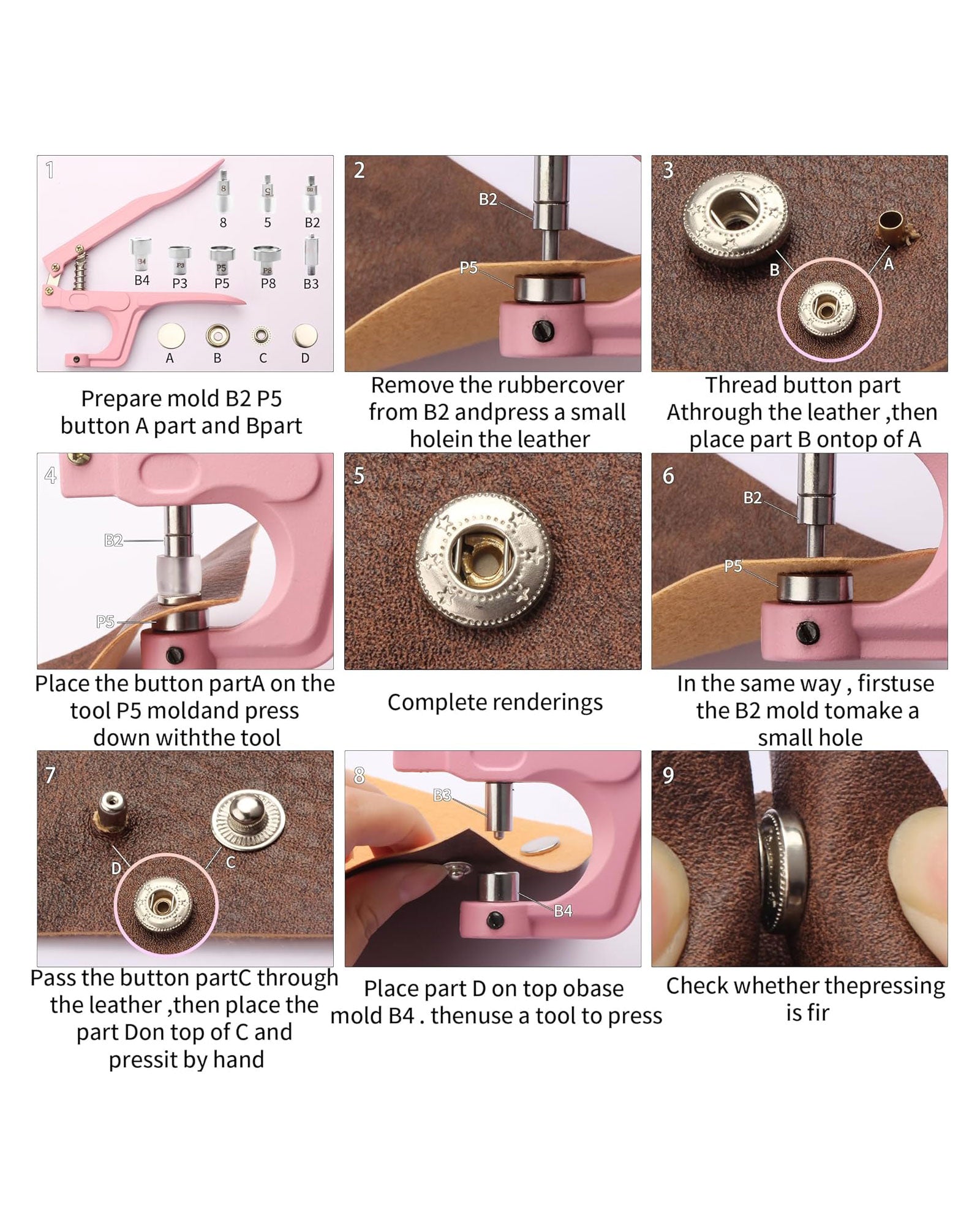 Button Snap Fastener Kit