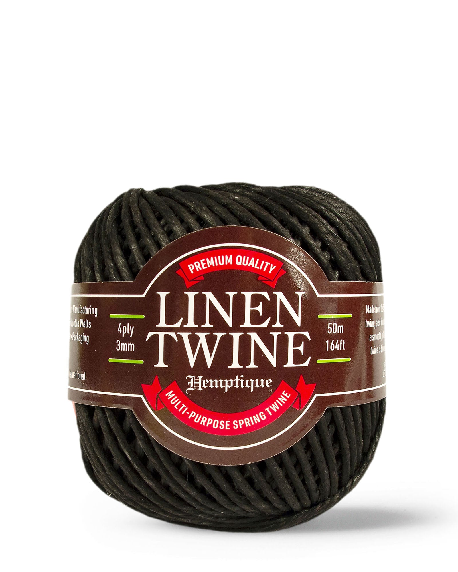 3mm Flax Twine Black