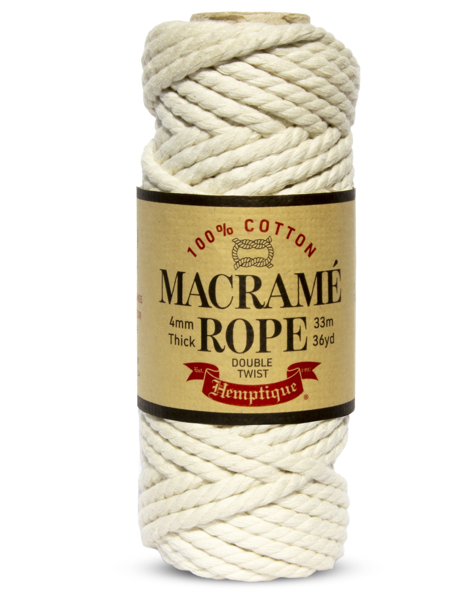 Double Twist Cotton Macramé Rope Natural