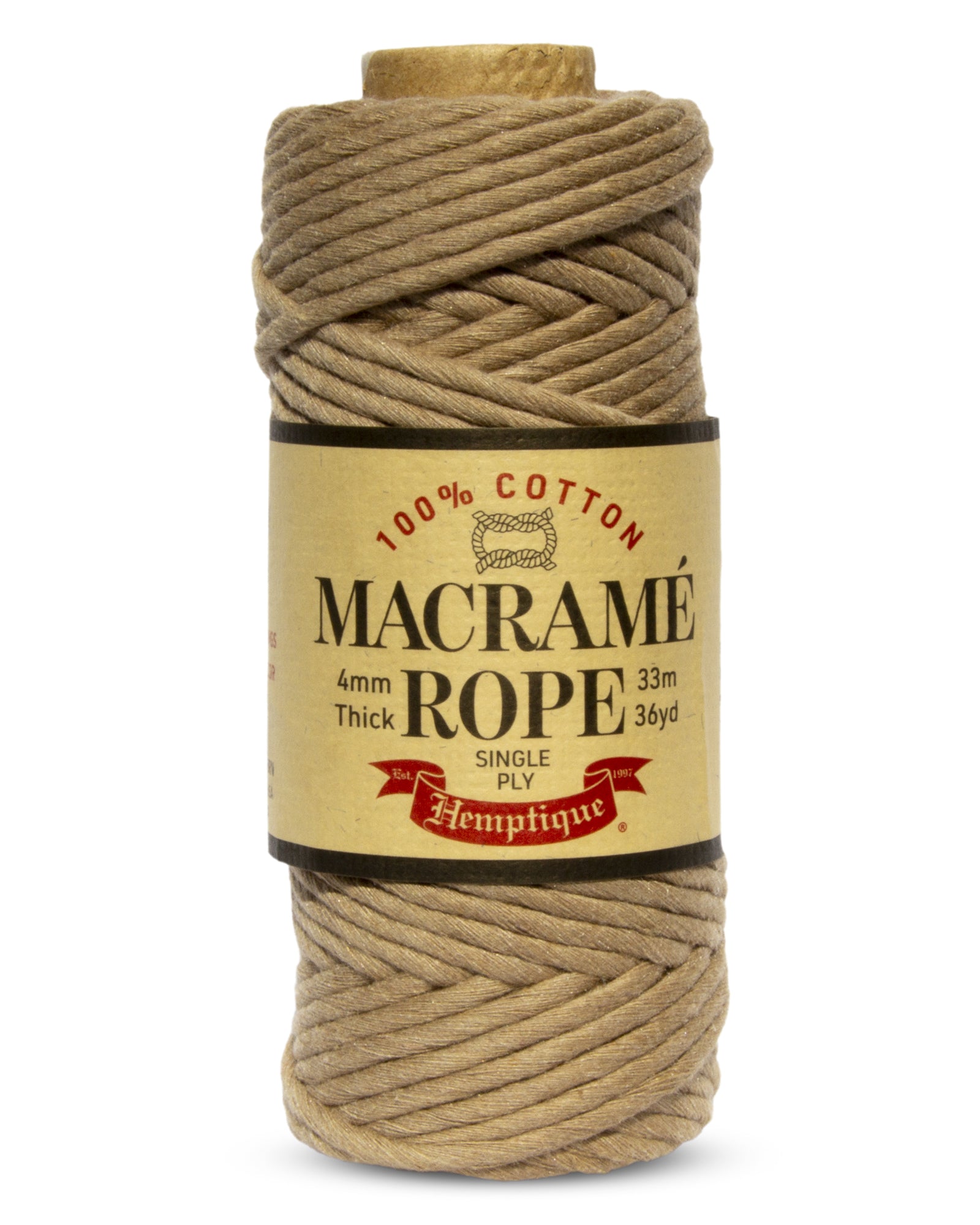 Single Ply Cotton Macramé Rope 4mm