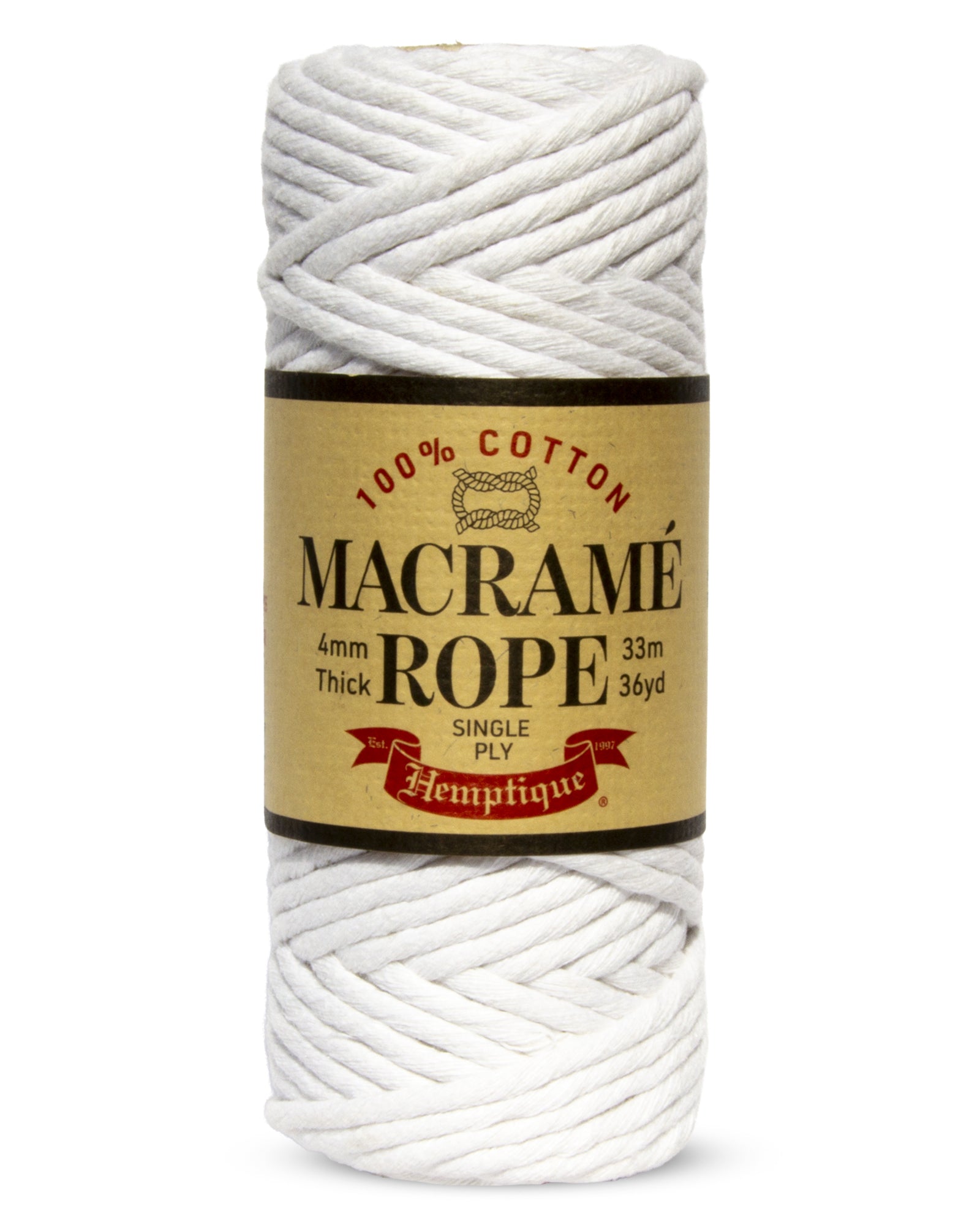 4mm Cotton Macramé Rope White