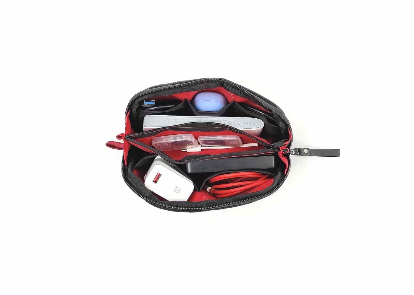 Accessory & Tech Pouch in Black Hemp