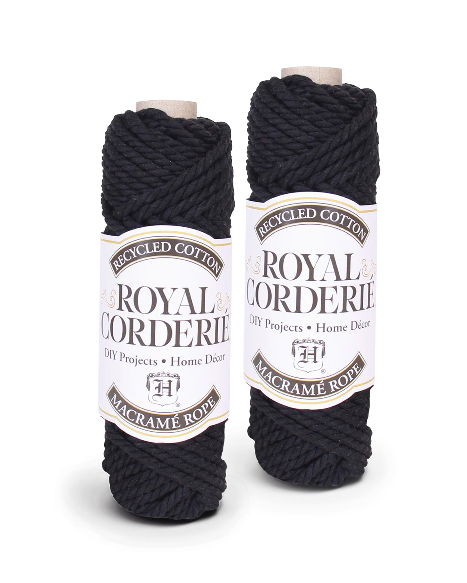 6mm Double Twist Macramé Rope Value Pack Black