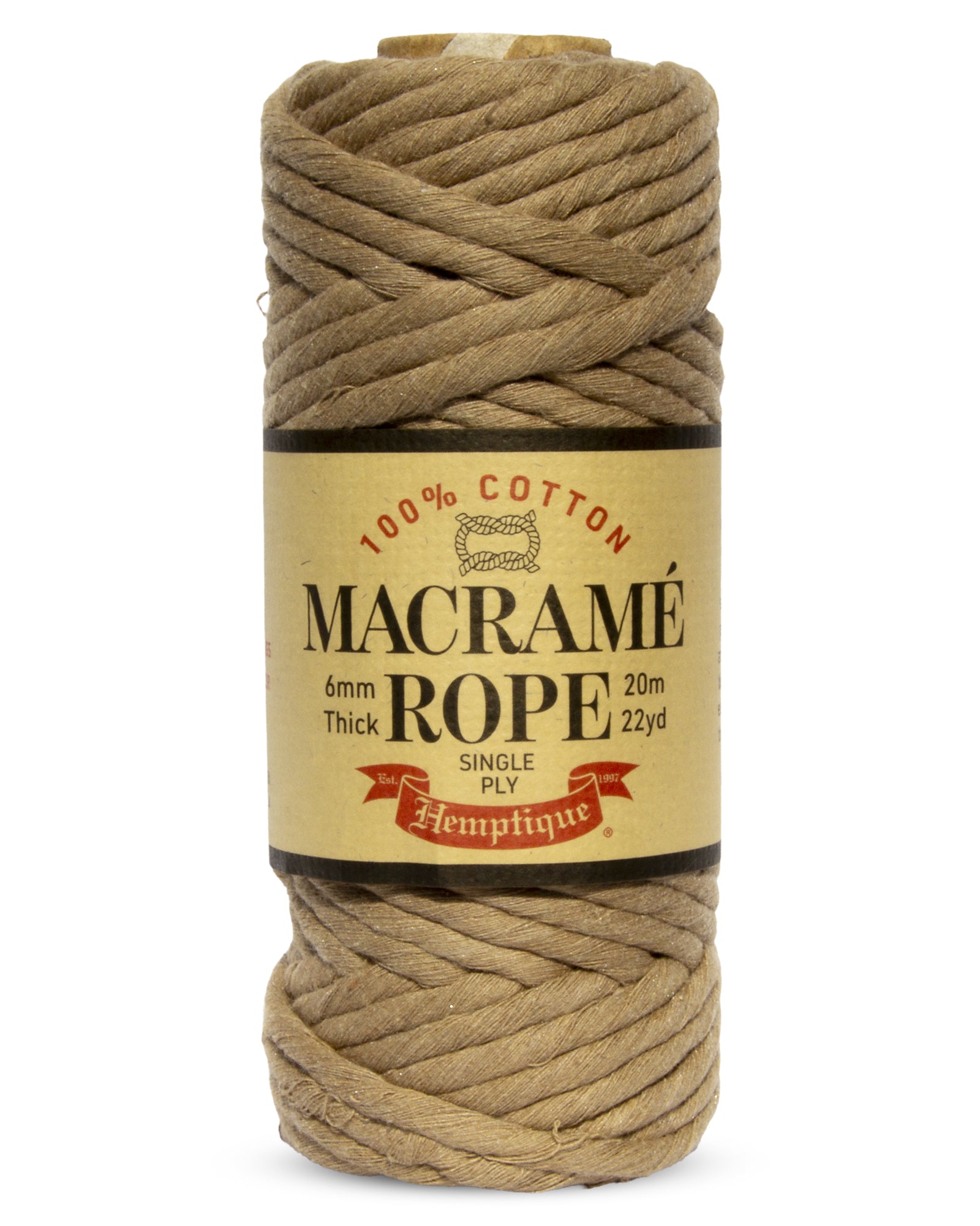 6mm Cotton Macramé Rope Natural
