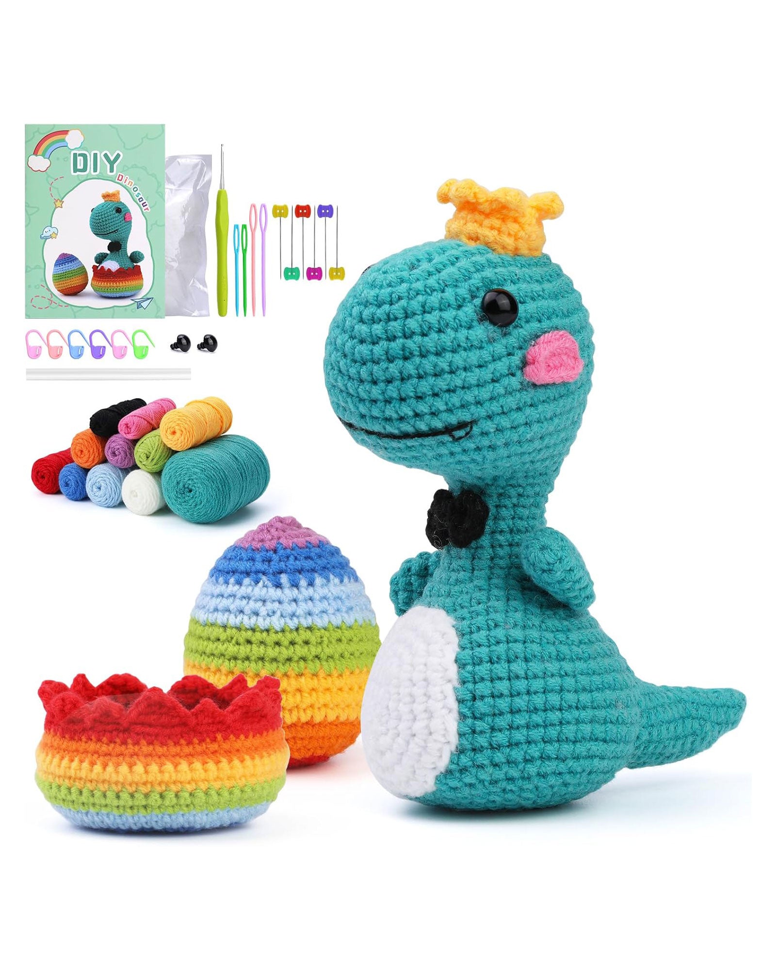 Crochet DIY Kit - Dinosaur & Egg