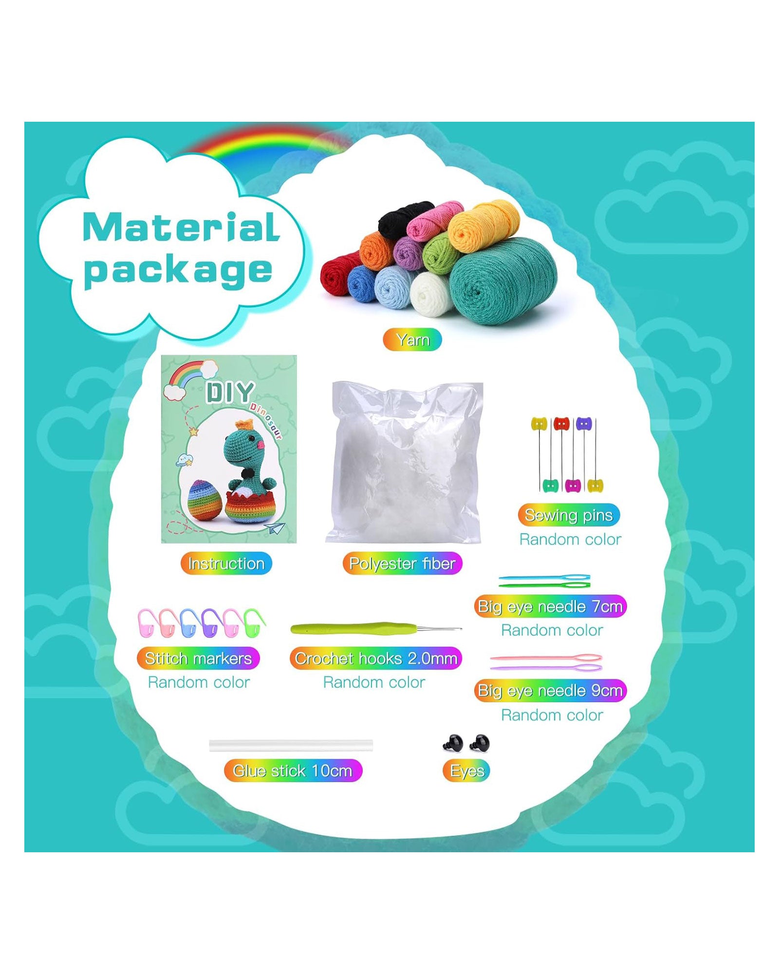 Crochet DIY Kit - Dinosaur & Egg