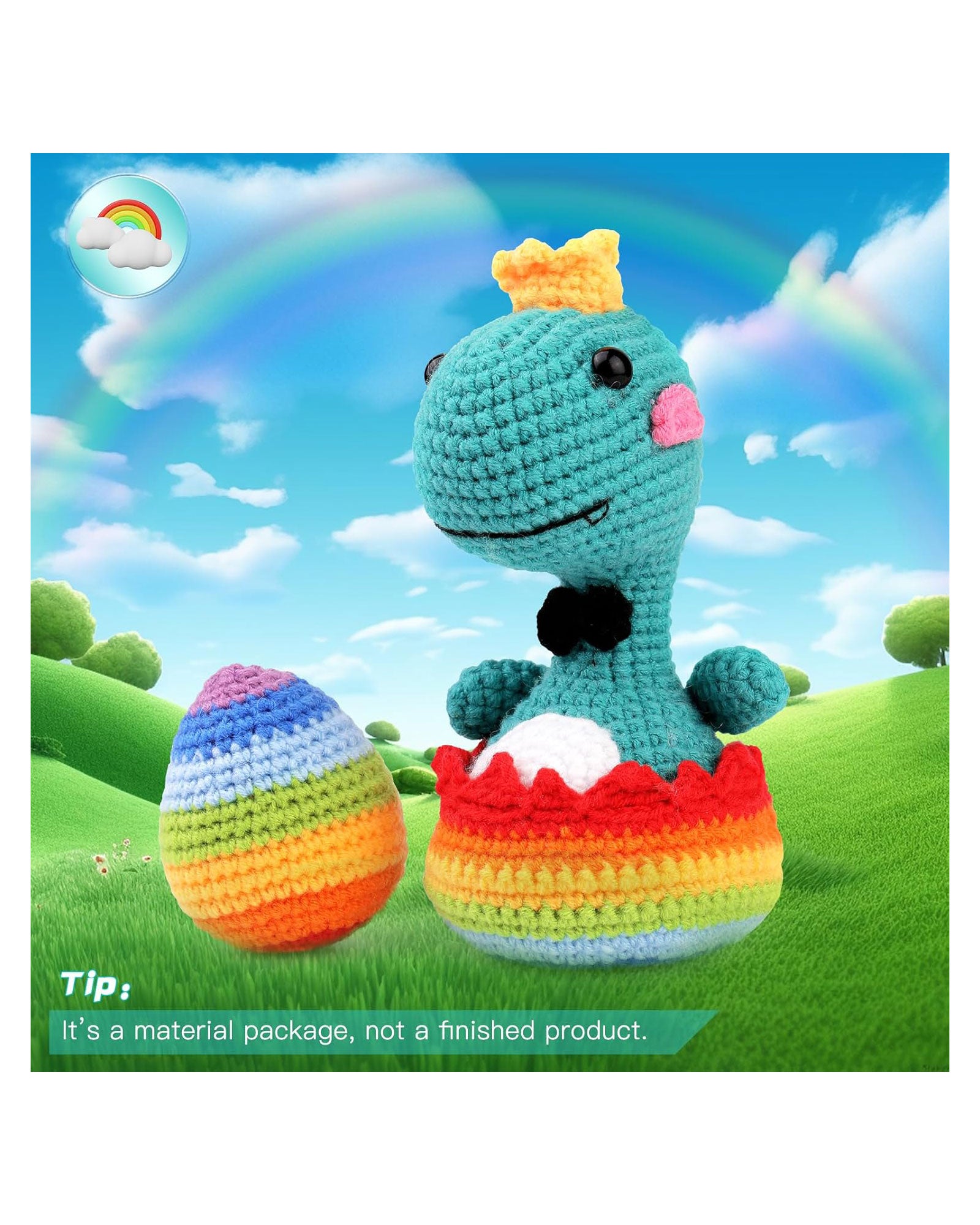 Crochet DIY Kit - Dinosaur & Egg