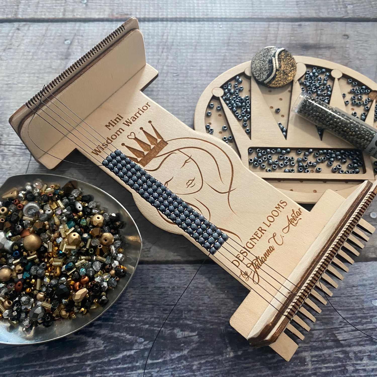 Jewel Loom Wood Mini Bead Loom Portable Easy to Use