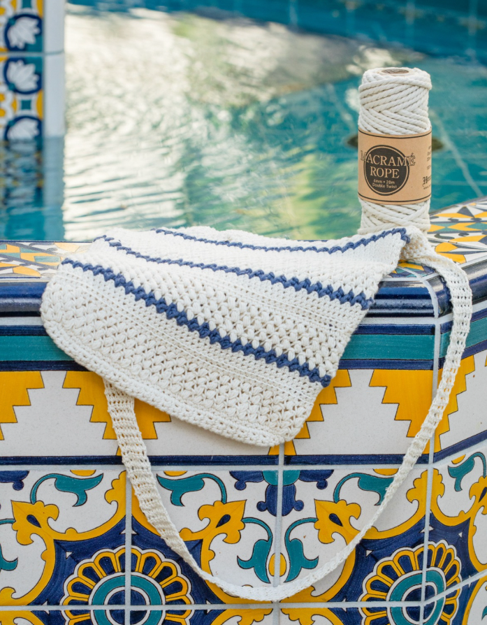 Macrame Bag Made with Hemptique Rope