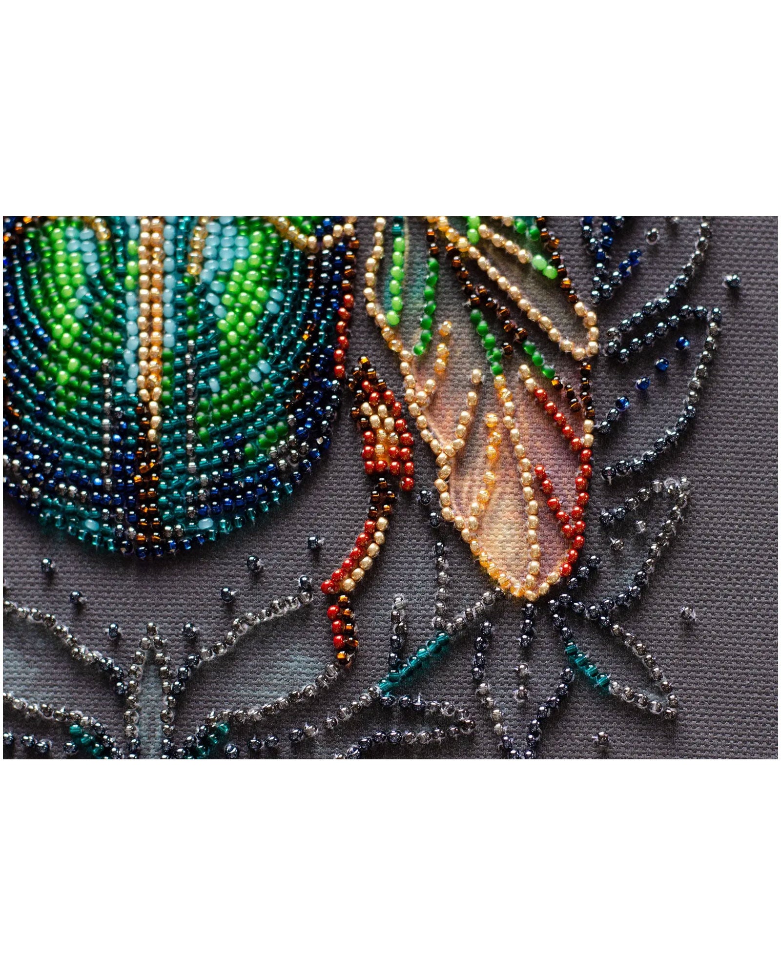 Bead Embroidery Kit - Emerald Beetle