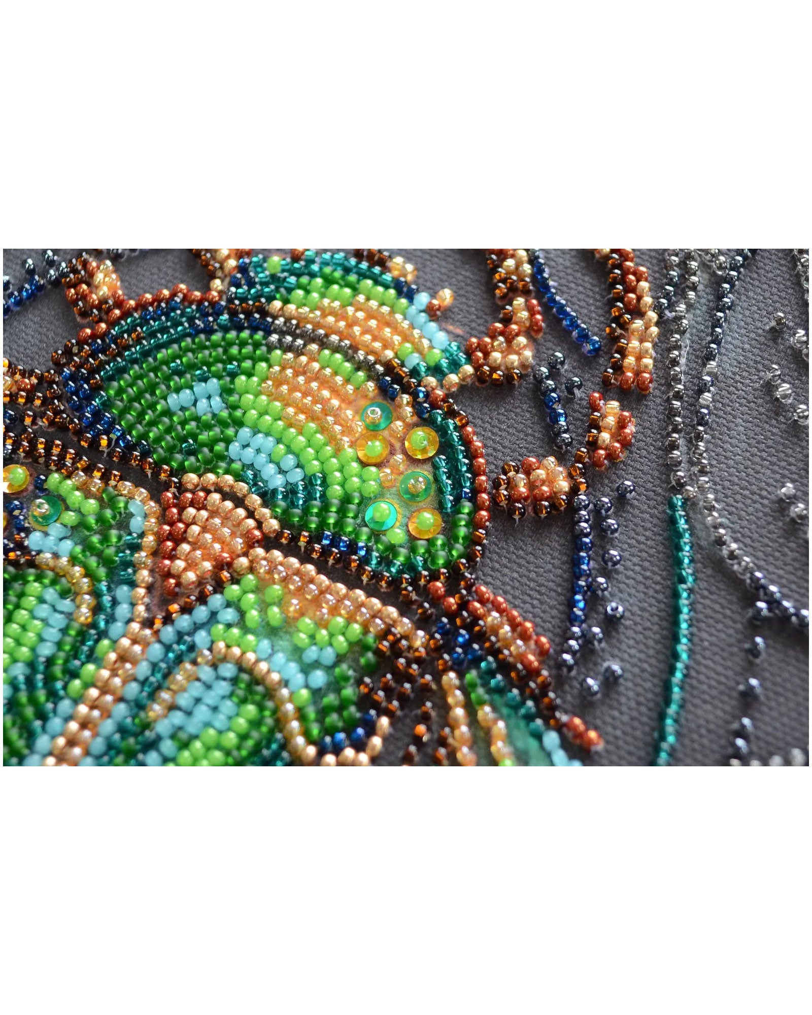 Bead Embroidery Kit - Emerald Beetle