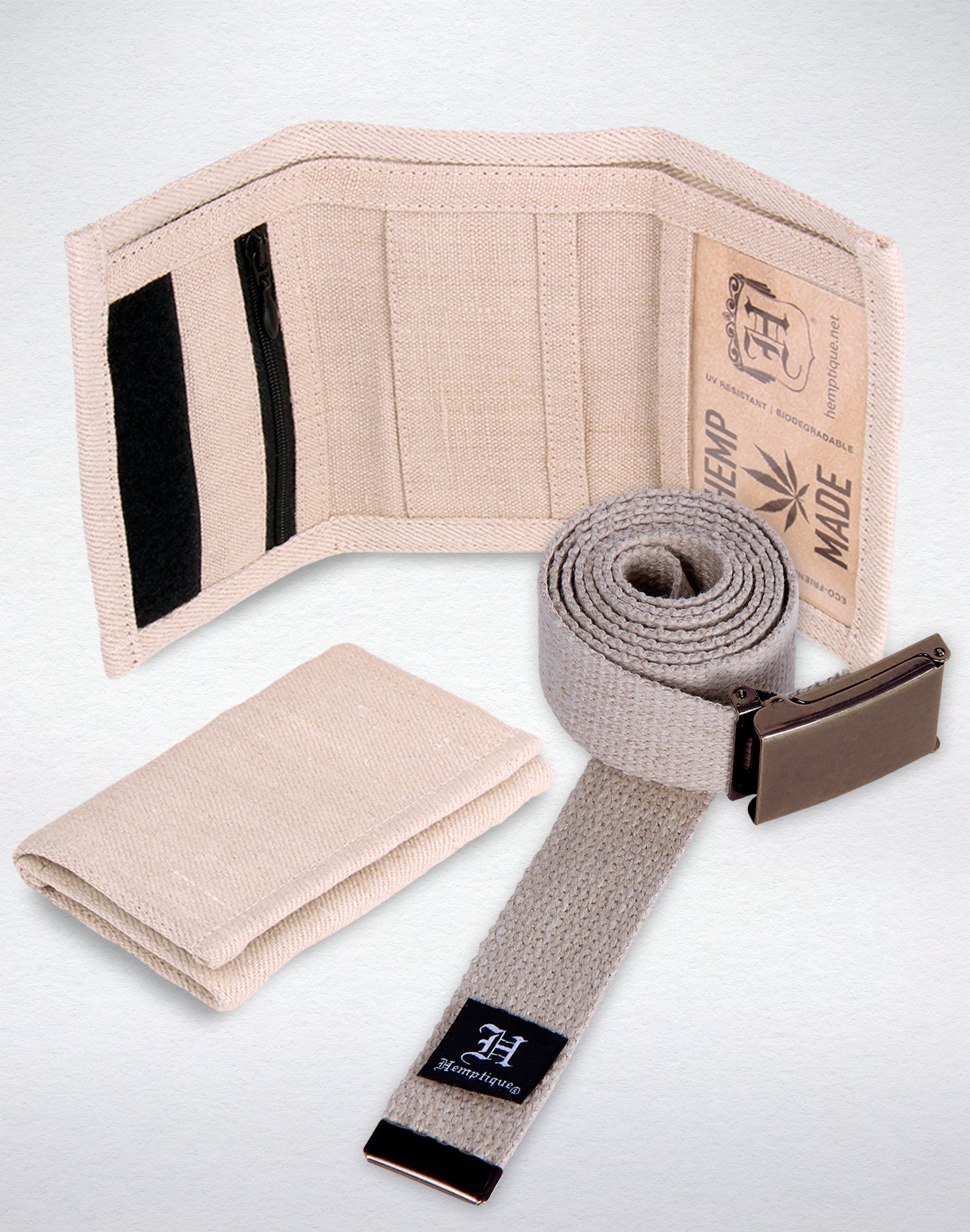 Hemp Belt & Wallet Accessory Bundle