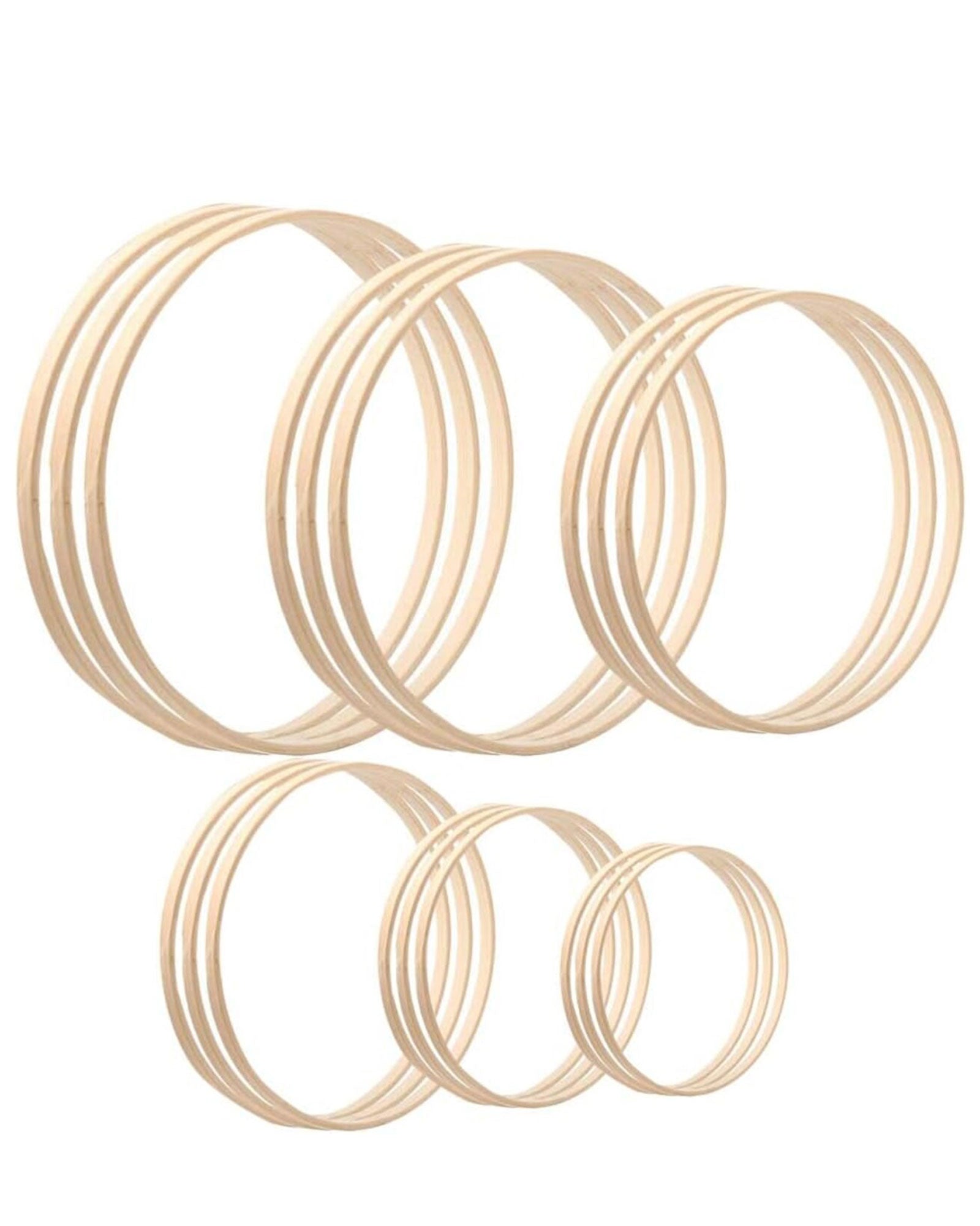 Bamboo Macrame Hoops