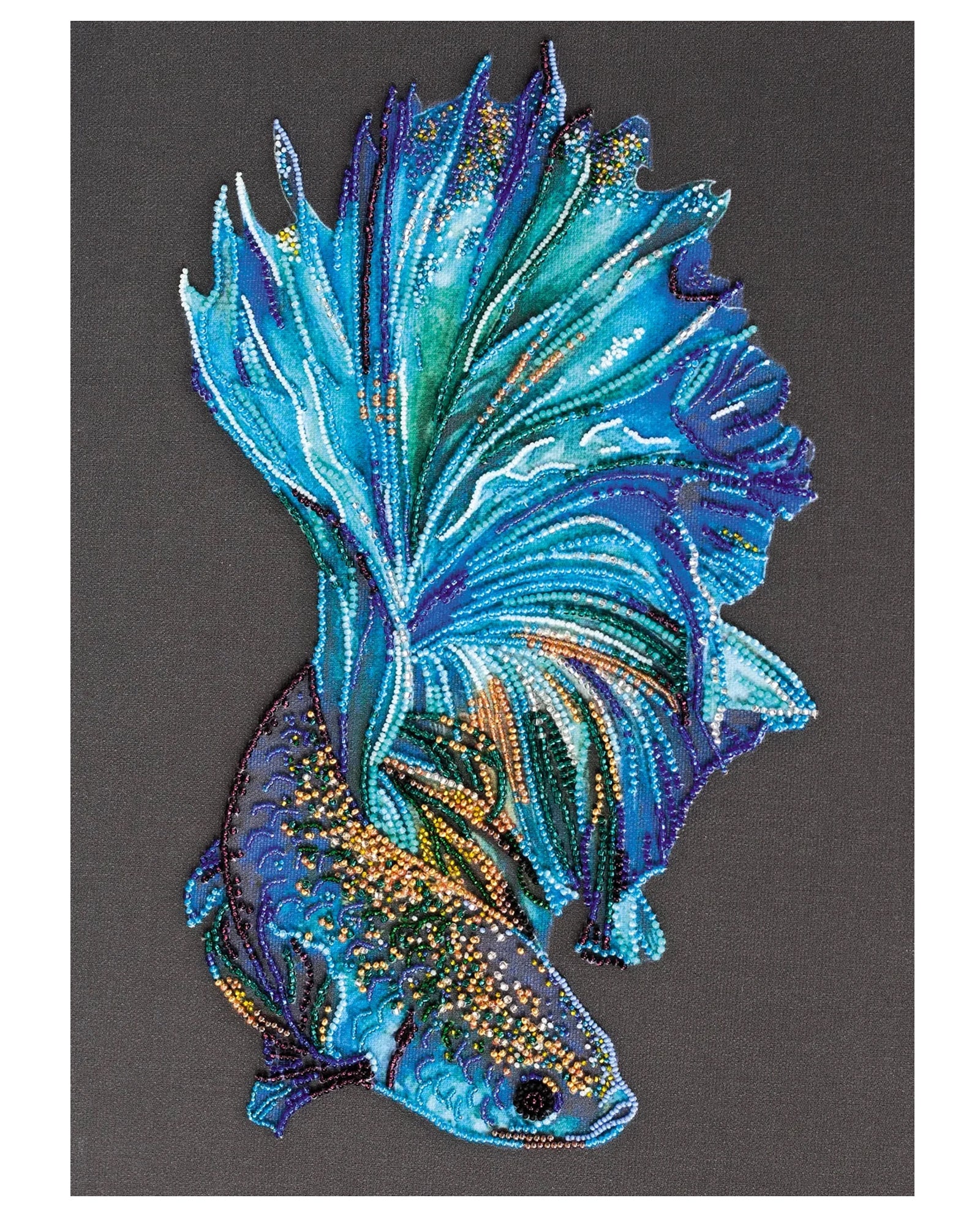 Bead Embroidery Kit - Blue Gold