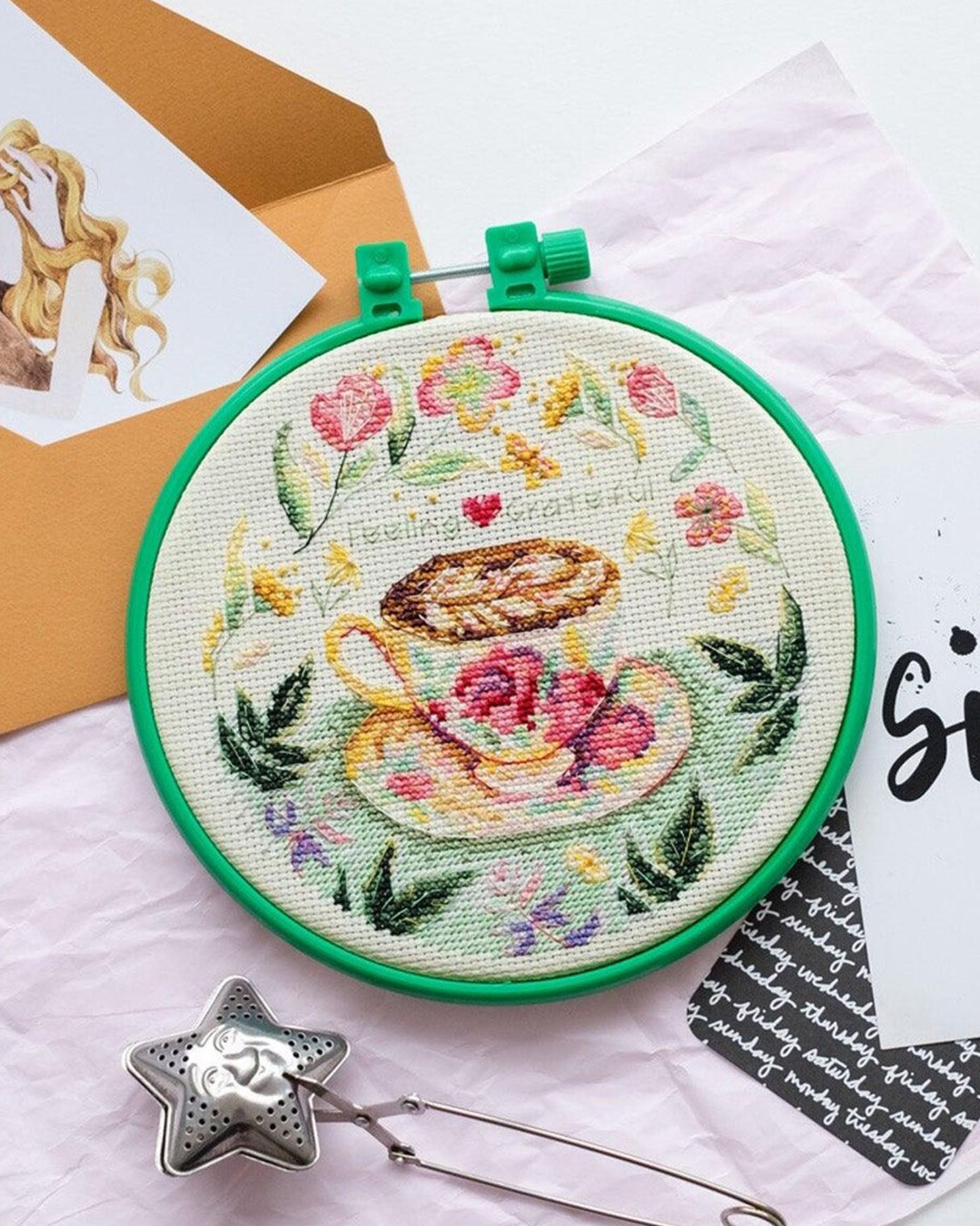 DIY Cross Stitch Kit - Cup