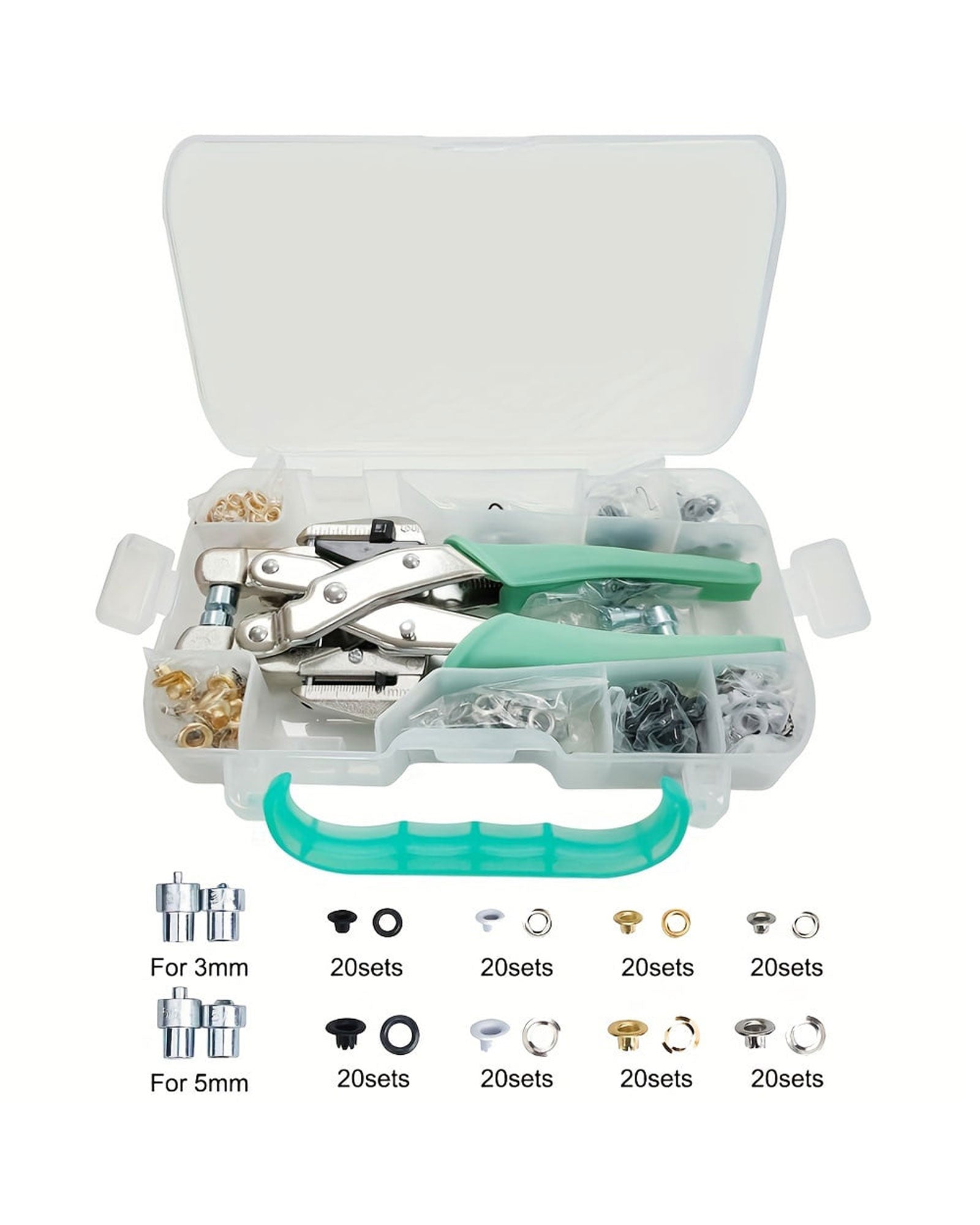Grommet Tool & Eyelet Hole Punch Plier Kit