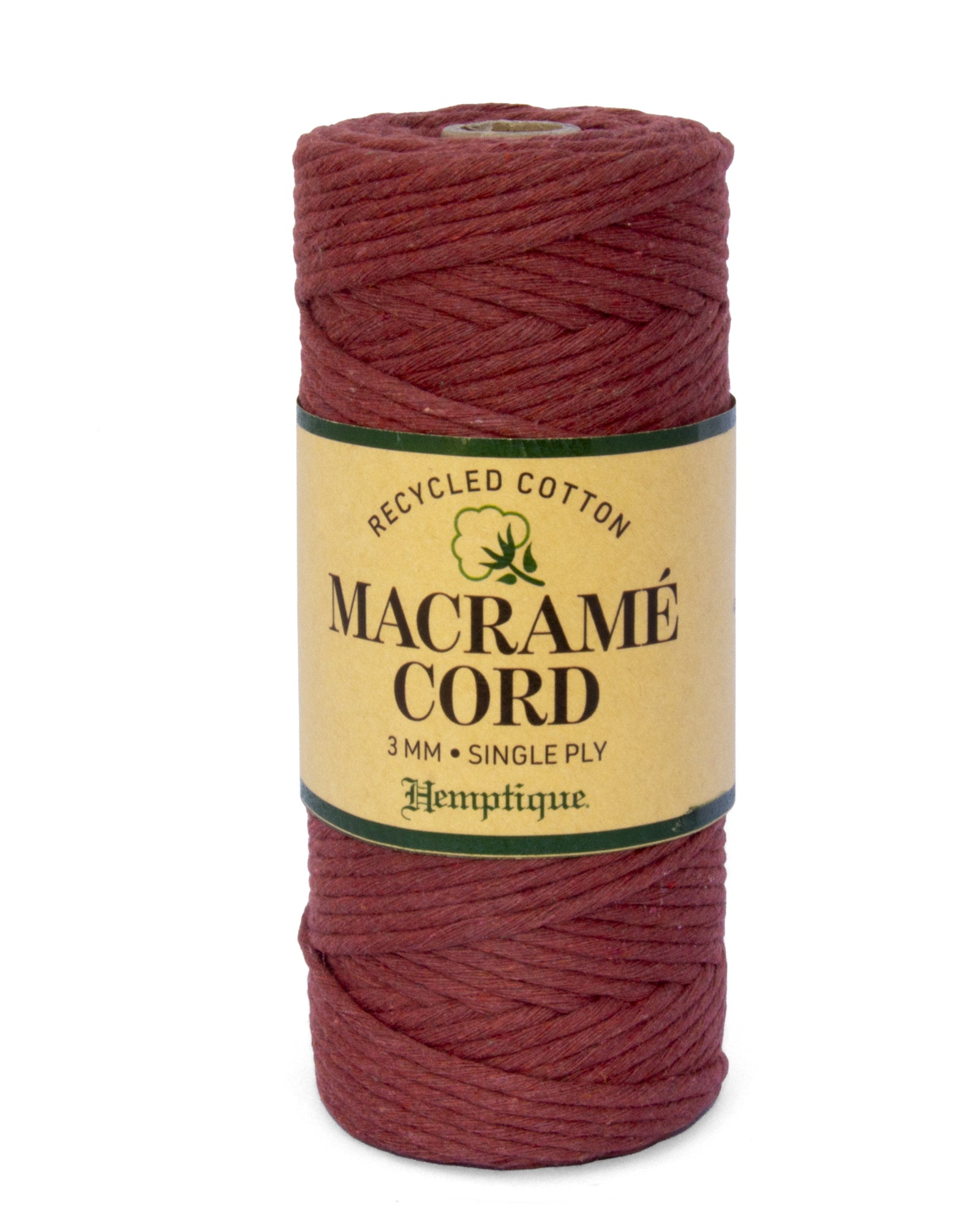 3mm Cotton Macrame Cord Red Hemptique