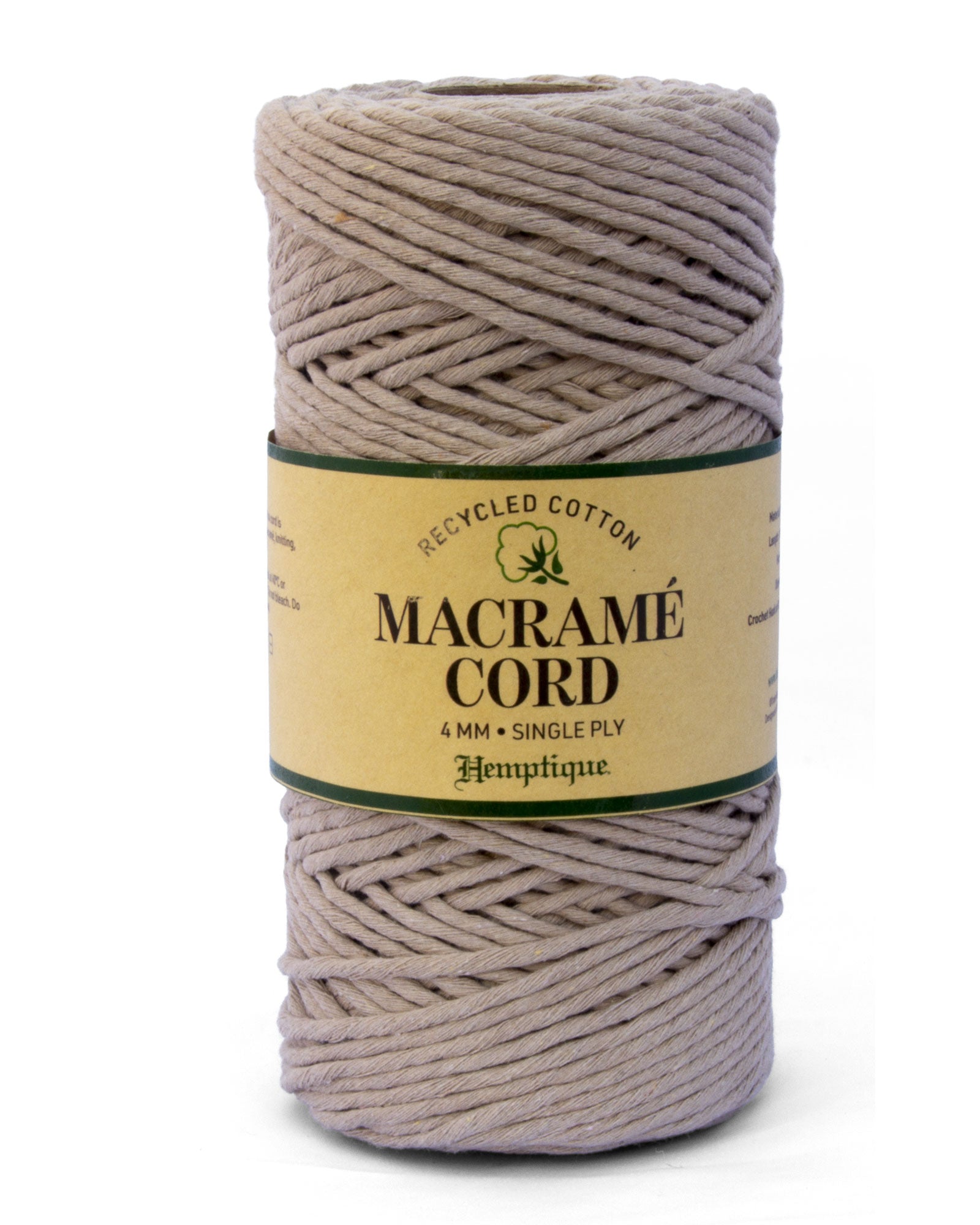 4mm Cotton Macrame Cord Mocha