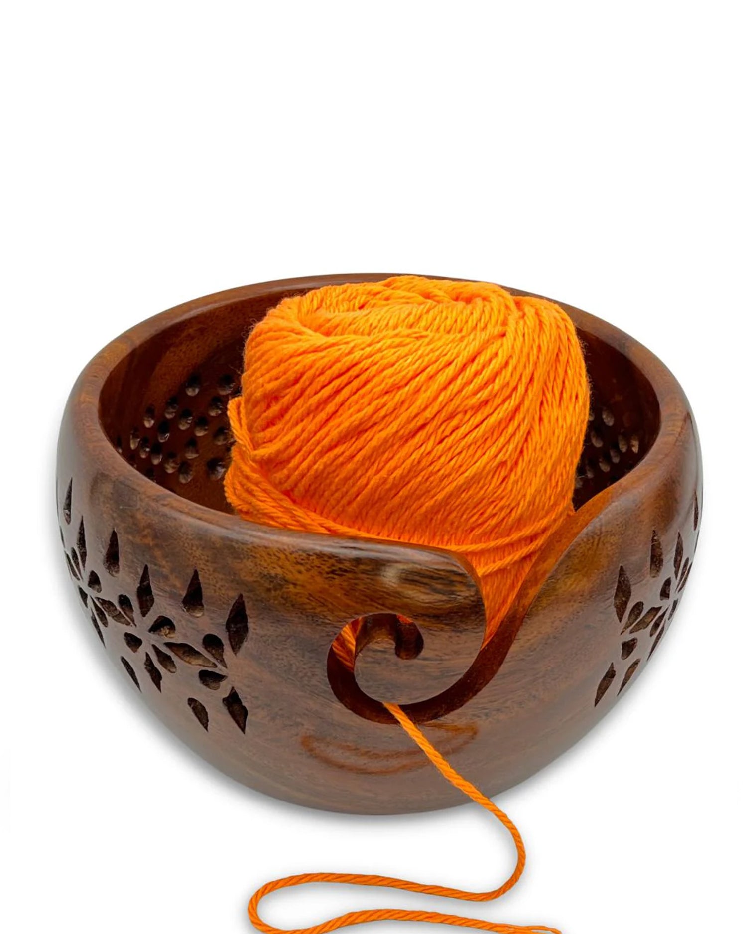 Rosewood Handcrafted Yarn Bowl