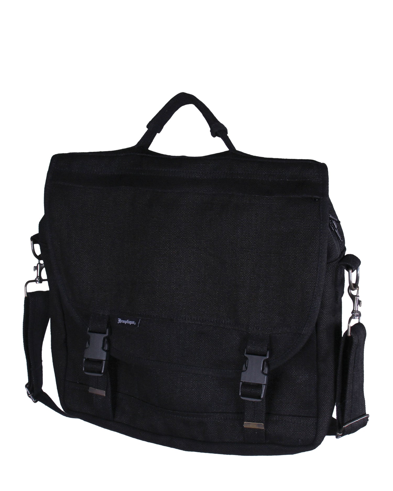 Black Hemp Messenger Bag