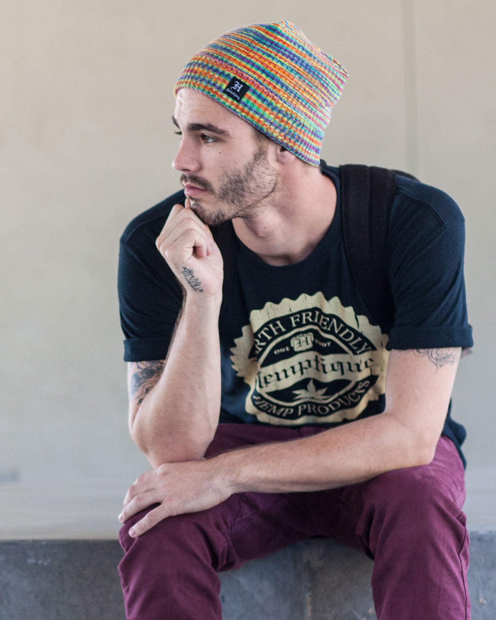 unisex beanies made of hemp