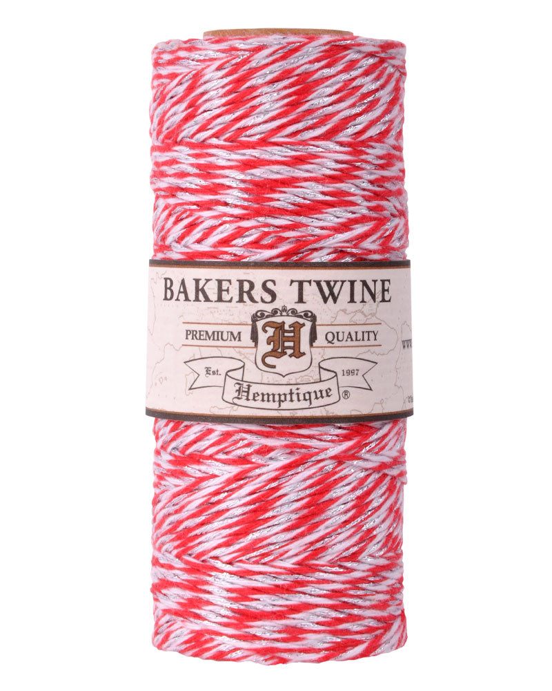 red silver metallic bakers twine