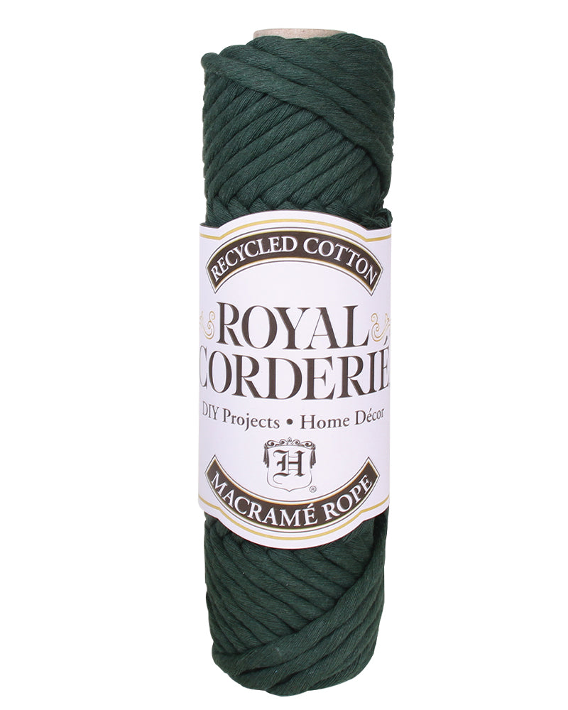 green macrame rope cotton single-twist 6mm