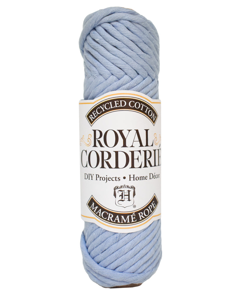blue macrame rope cotton single-twist 6mm