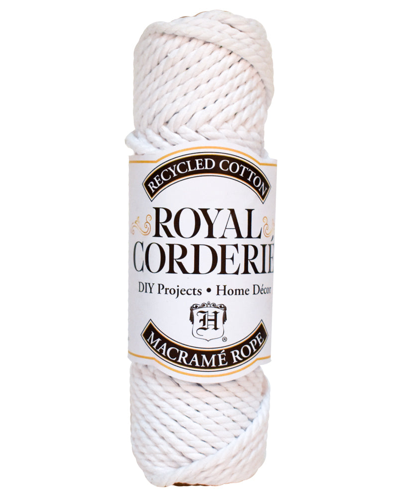 white macrame cotton rope 6mm