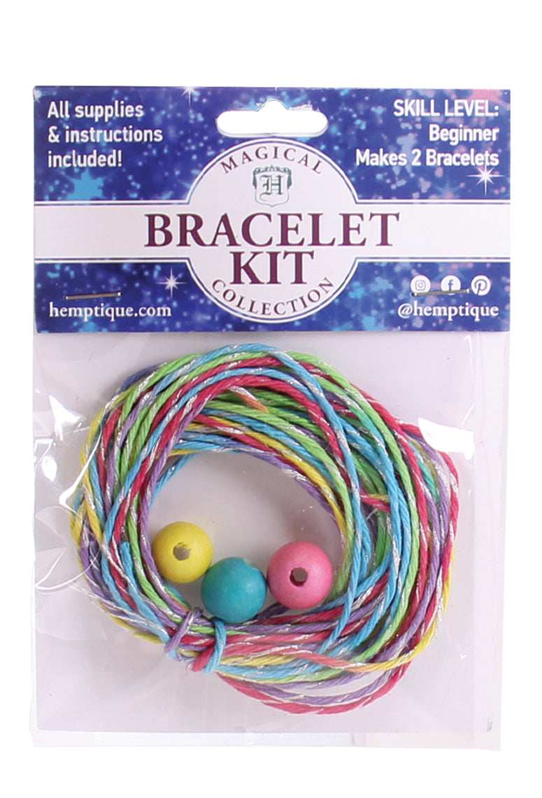 Hemptique Magical Collection Hemp Cord Bracelet Kits -Unicorn