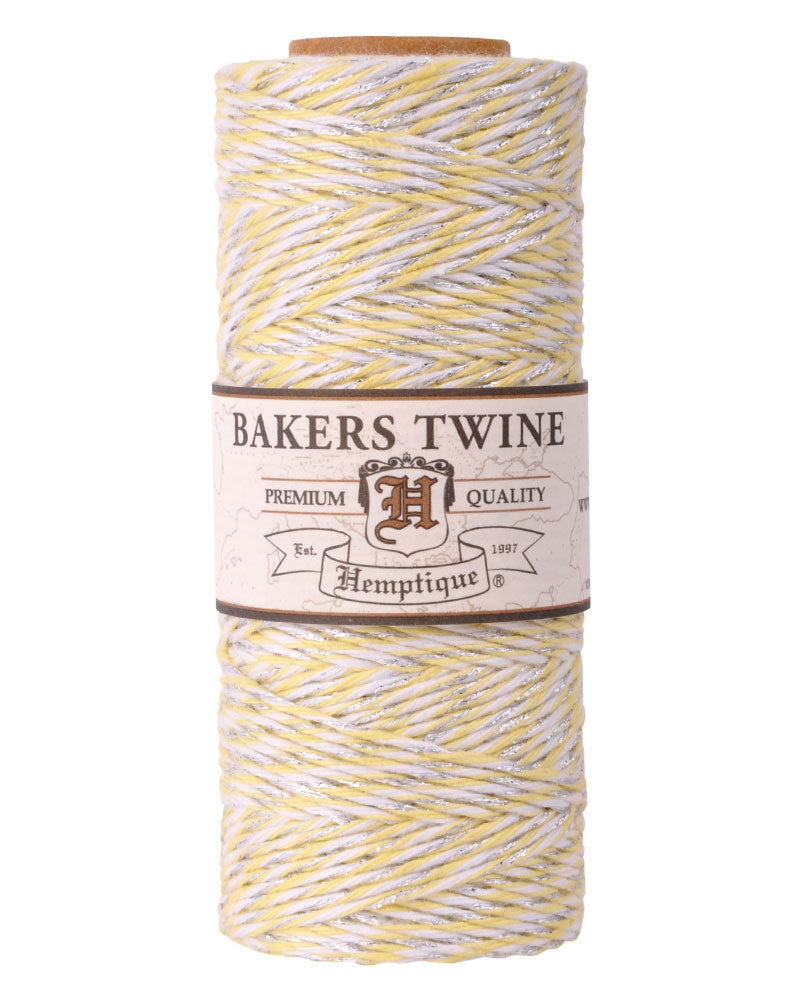 yellow silver metallic bakers twine