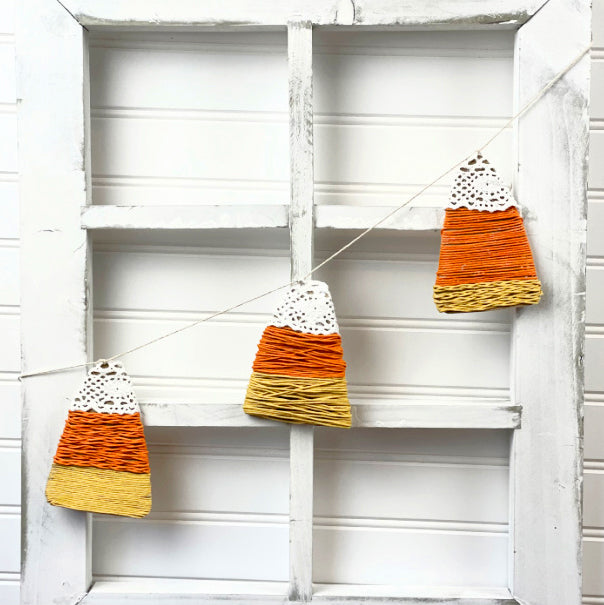 Twine Wrapped Candy Corn Garland