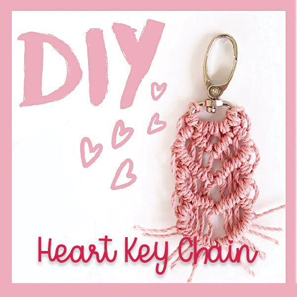 Valentine's Macramé Heart Keychain