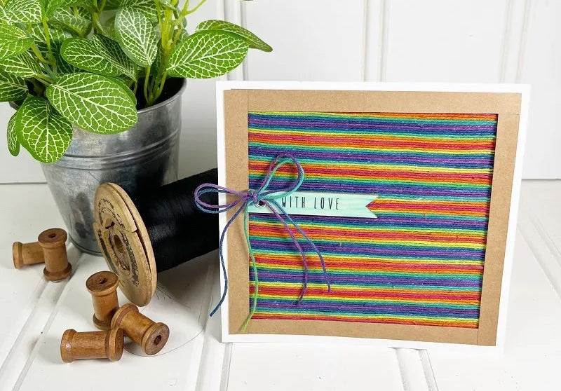 Rainbow Hemp Cord Card