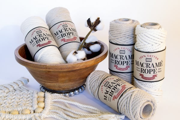 Cotton Bakers Twine, Waxed Cotton Cord &amp; Macramé Rope