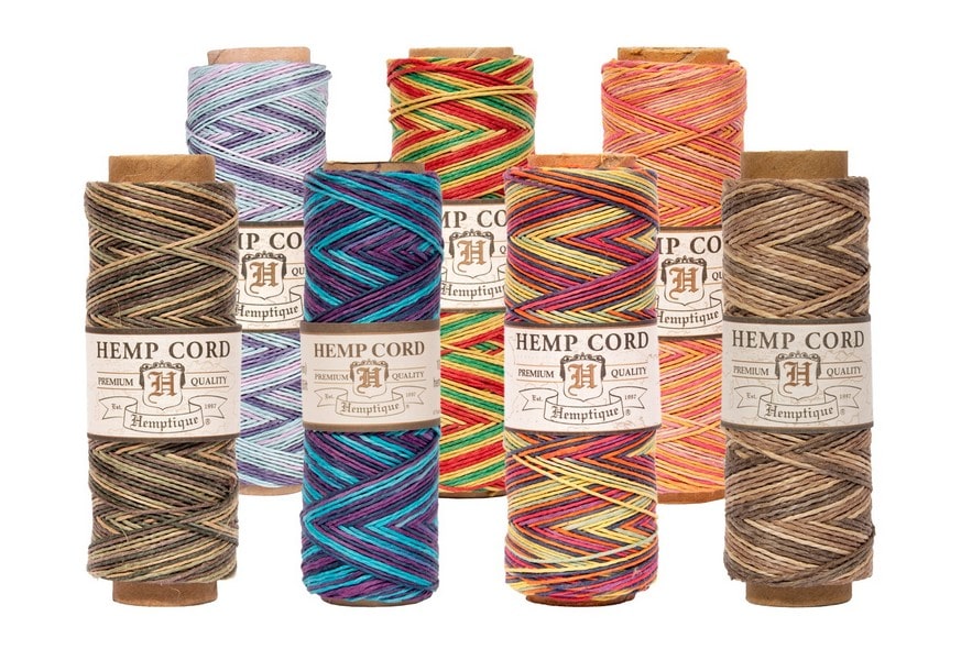 Hardloop Hempt 10 lb. Multicolor Variegated Hemp Cord - Hemptique