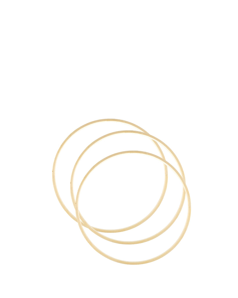 Bamboo Macrame Hoops