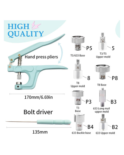 Button Snap Fastener Kit