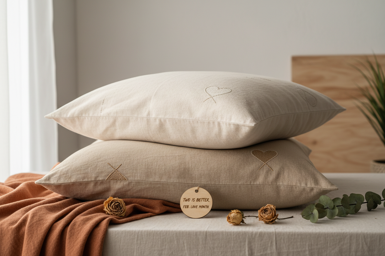 Organic Kapok Bed Pillows With 100% Natural Cotton Casing