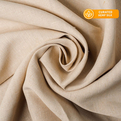 Close-up of beige fabric with &