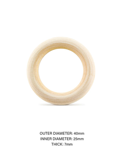 Wood Macramé Rings