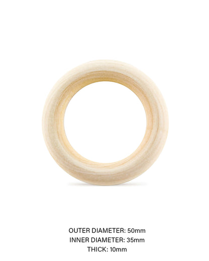 Wood Macramé Rings