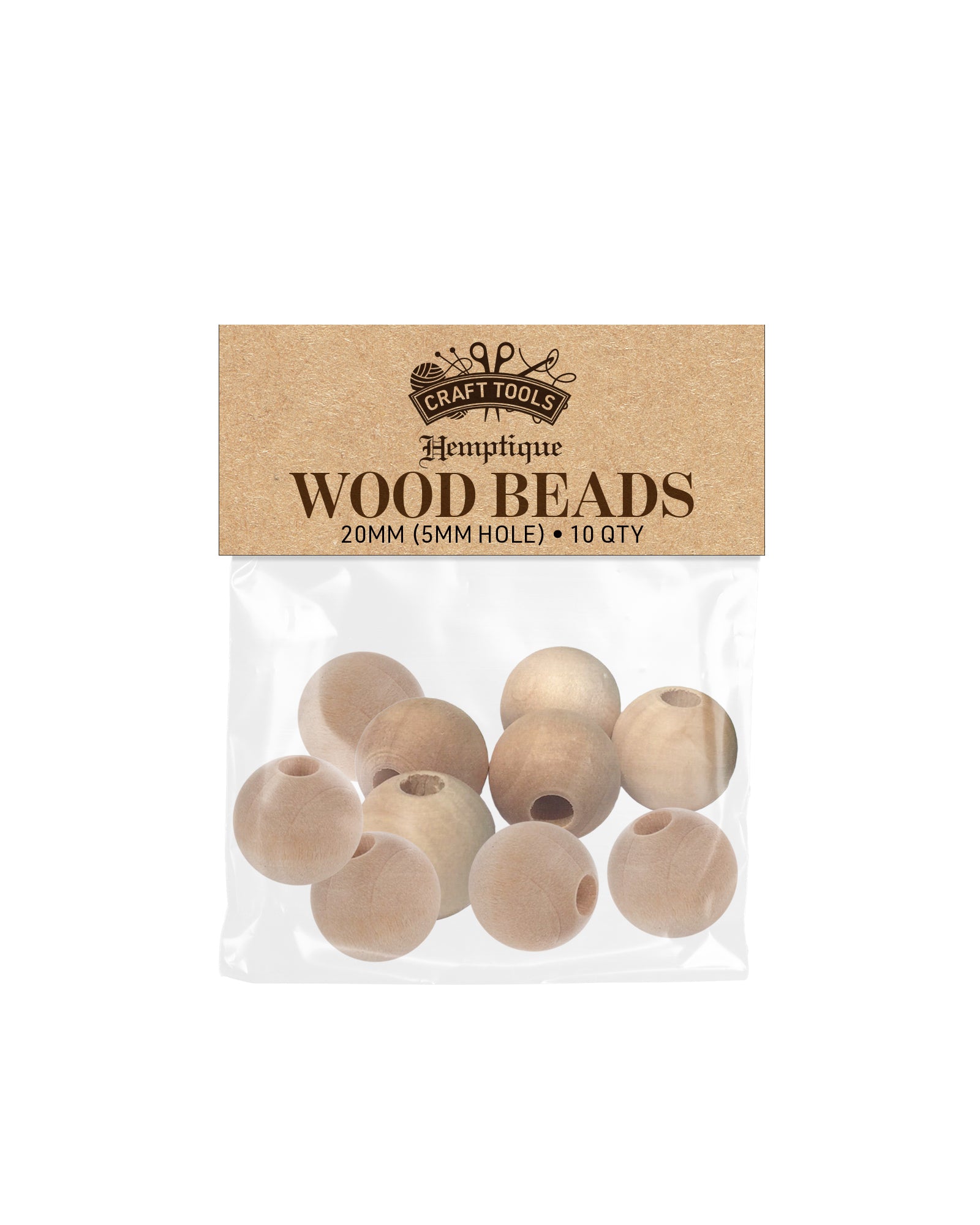 Wood Macramé Beads