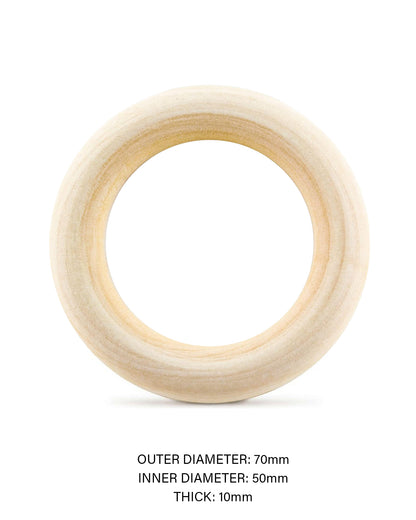 Wood Macramé Rings