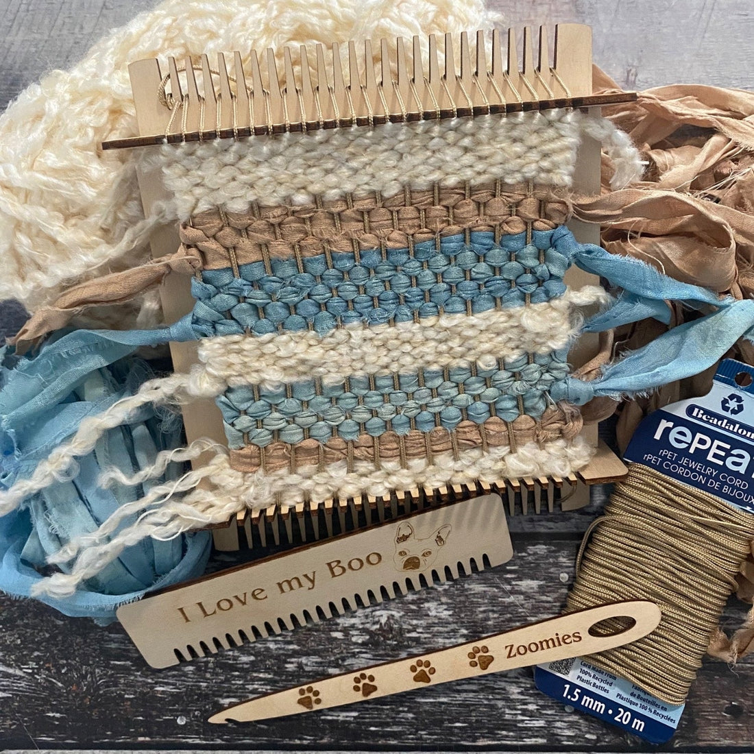 Jewel Loom Wood Bead Weaving Loom Boo Boo Coaster Maker Loom