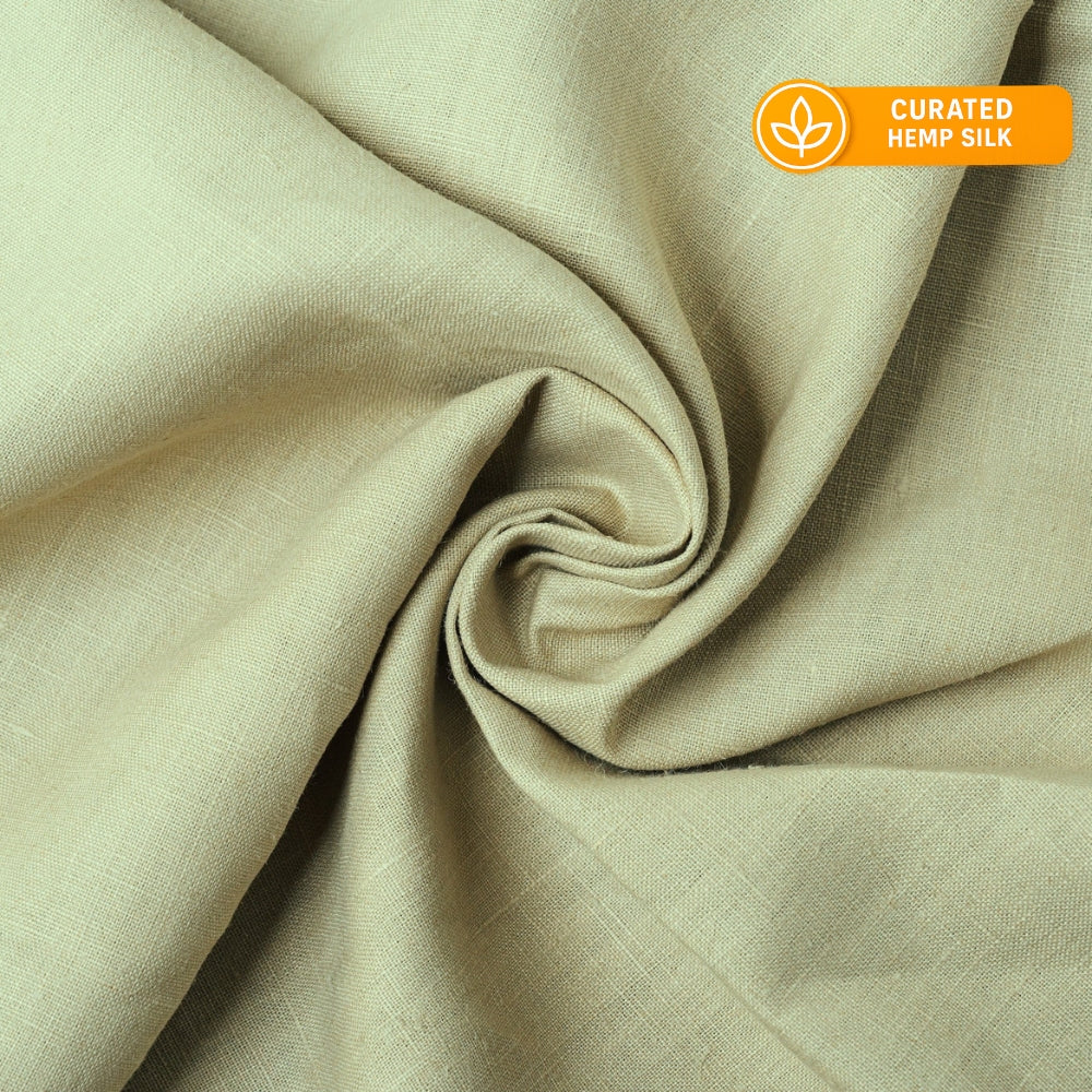 Mid-Putty Hemp/Silk Fabric