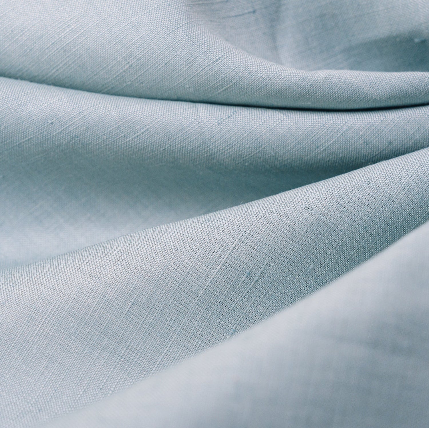 Blue Hemp/Raw Silk Fabric
