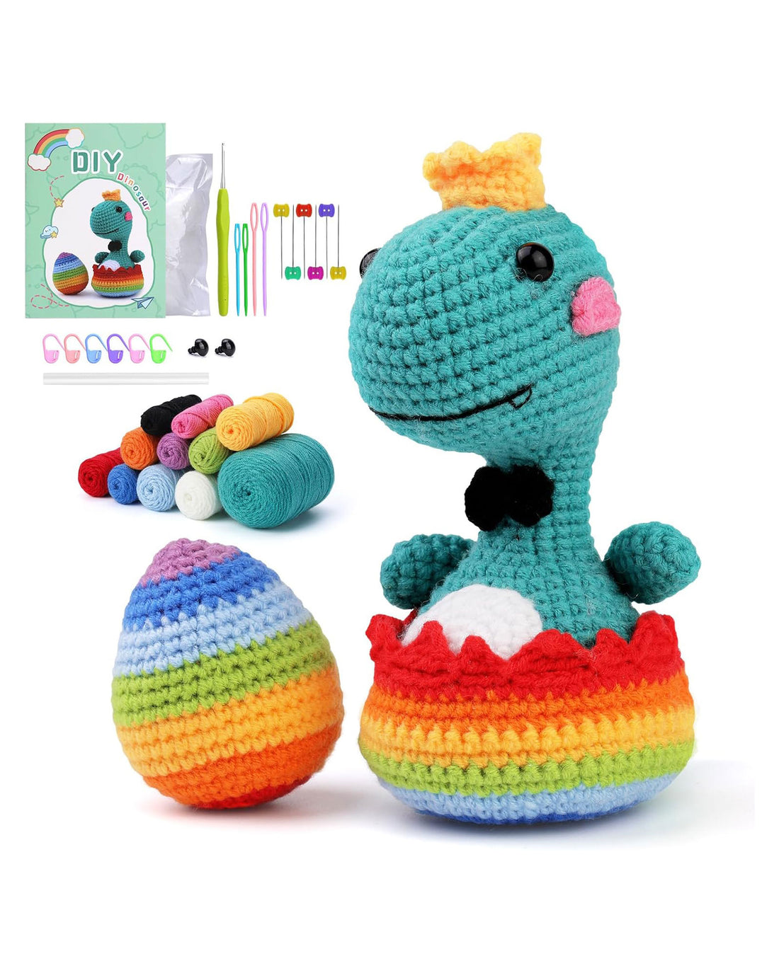 Crochet DIY Kit - Dinosaur &amp; Egg